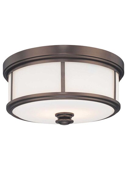 Harbour Point 5-Light Flush Mount in Harvard Court Bronze.